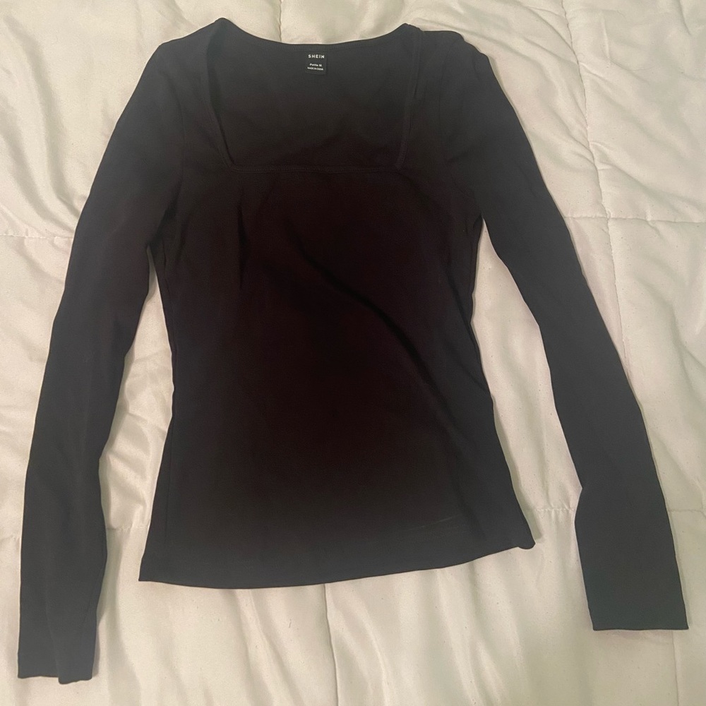 Long Sleeve Black Shein Shirt